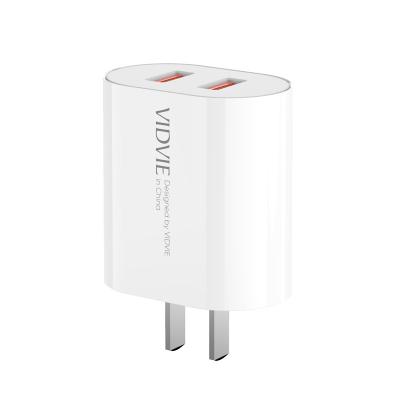 VIDVIE Adapter หัวชาร์จแบบไว USB-A 2 ช่อง รุ่น PLM333