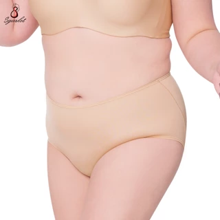 Sgarlet กางเกงในไซส์ใหญ่ไม่เข้าวิน มั่นใจเวลาสวมใส่ ผ้ายืดหยุ่นดีมาก สีเบจ/ดำ MB6001