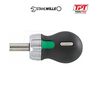 Stahlwille ไขควงกรอกแกรกสั้น 4008-2 Ratcheting Stubby Screwd…