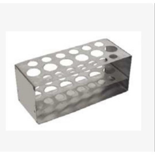 ที่วางหลอดทดลอง สเตนเลส 18 ช่อง(แบบ 3 ขนาด)