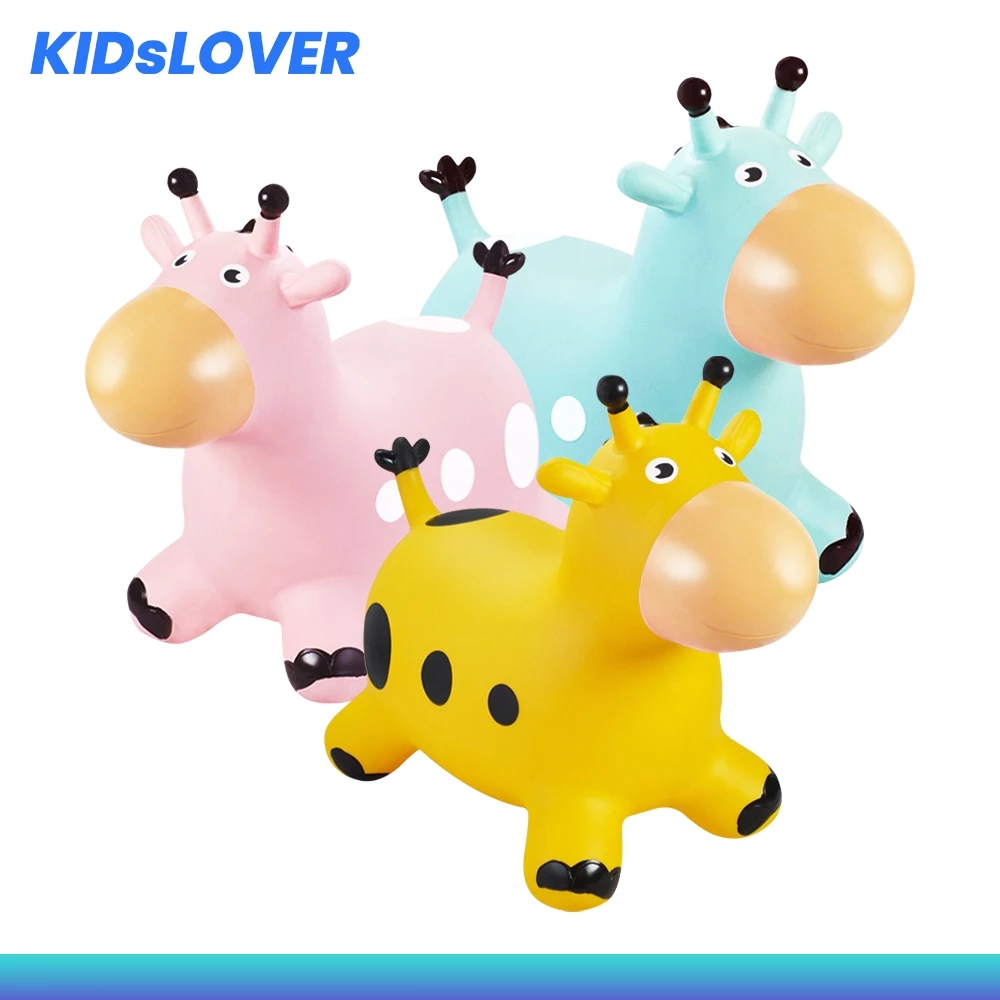 Kidslover สัตว์ยางเด้งดึ๋ง รูปยีราฟ ตุ๊กตาสัตว์ยางกระโดดเด้งดึ๋ง ยางหนา