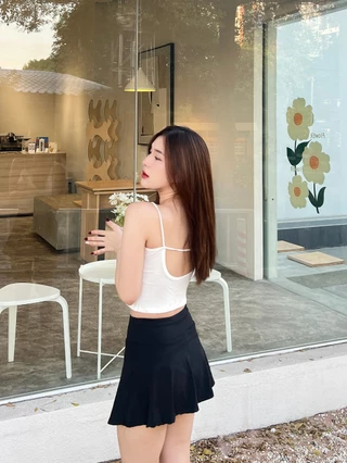Aurora 🛒พร้อมส่ง🚚 (รูปถ่ายจากงานจริง) สายเดี่ย วเซ็กซี่ สายเดี่ยว เรียงราย ใส่เล่นโยคะ ใส่สบาย 2865