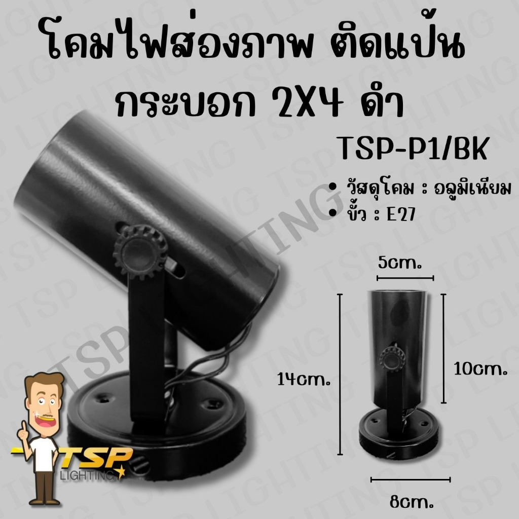 TSP Lighting │ โคมไฟส่องภาพขั้วE27 TSP-DRM1/BK - รูปที่ 3