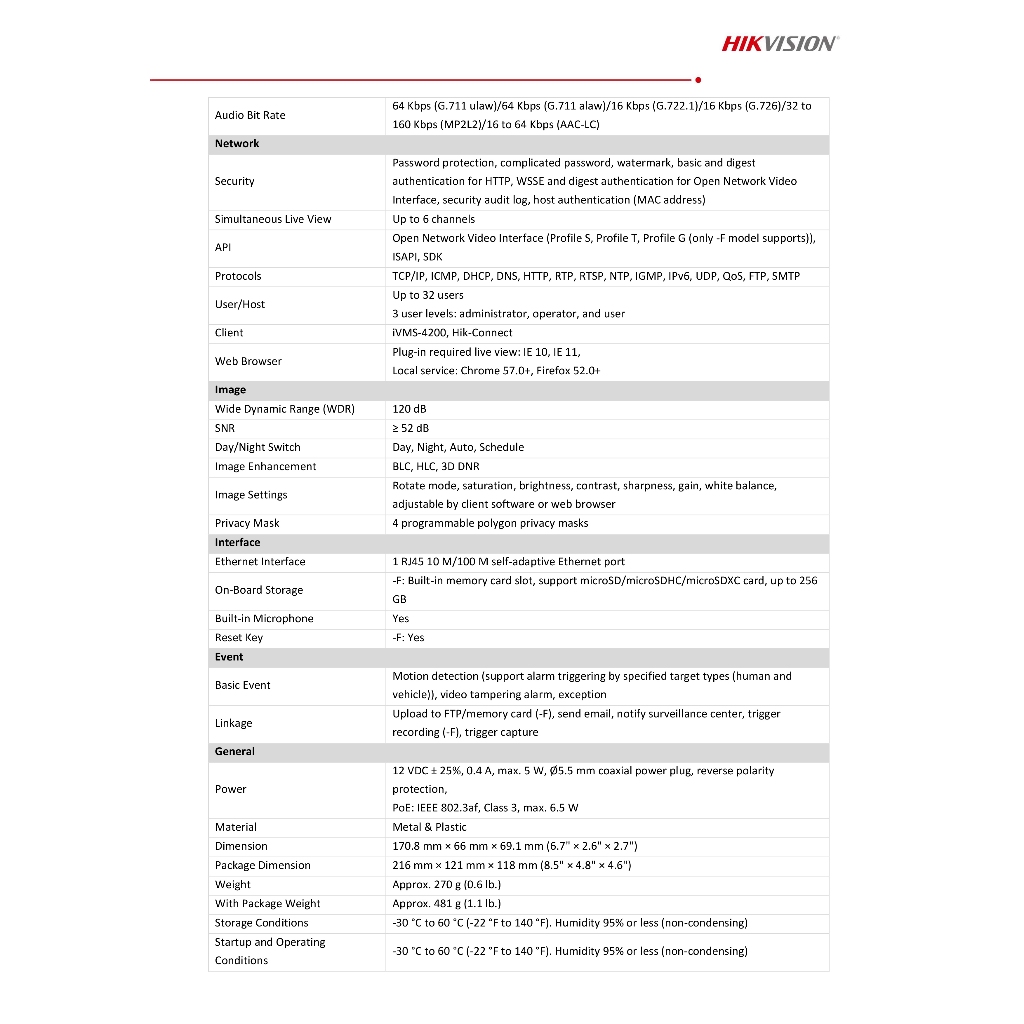 HIKVISION DS-2CD1043G2-LIU (2.8 mm.) กล้องวงจรปิดระบบ IP มีไมค์ในตัว Smart Dual Light BY BILLIONAIRE SECURETECH