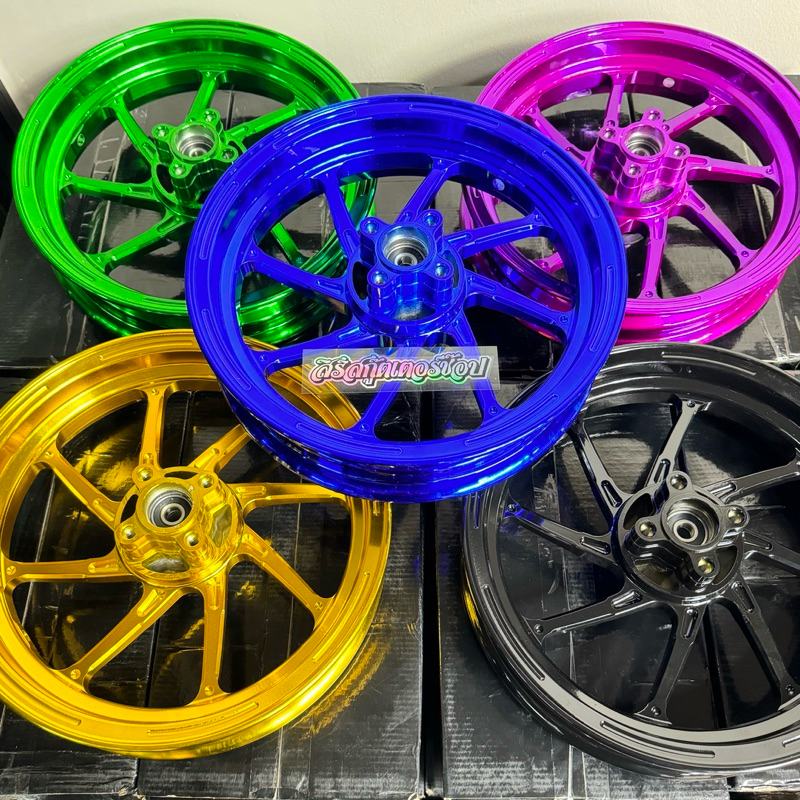 ล้อ CNC Lead 125 หน้า12“-หลัง10” ลายมาเชส งานสวย