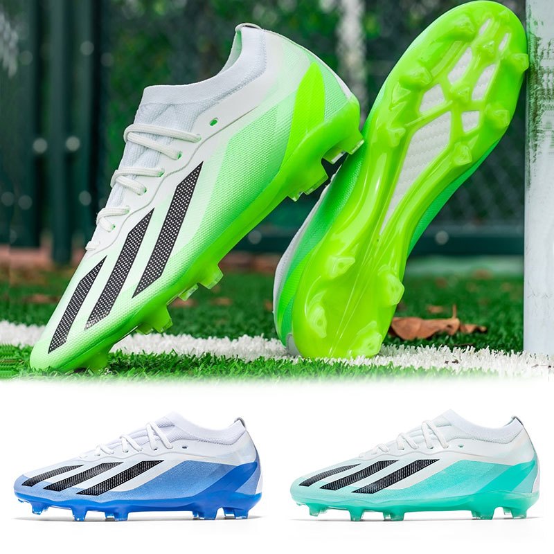 ใหม่ X รองเท้าฟุตบอลความเร็วผู้ใหญ่เด็กสตั๊ดรองเท้า FG Grass Training กีฬาเกมขนาด 39-45