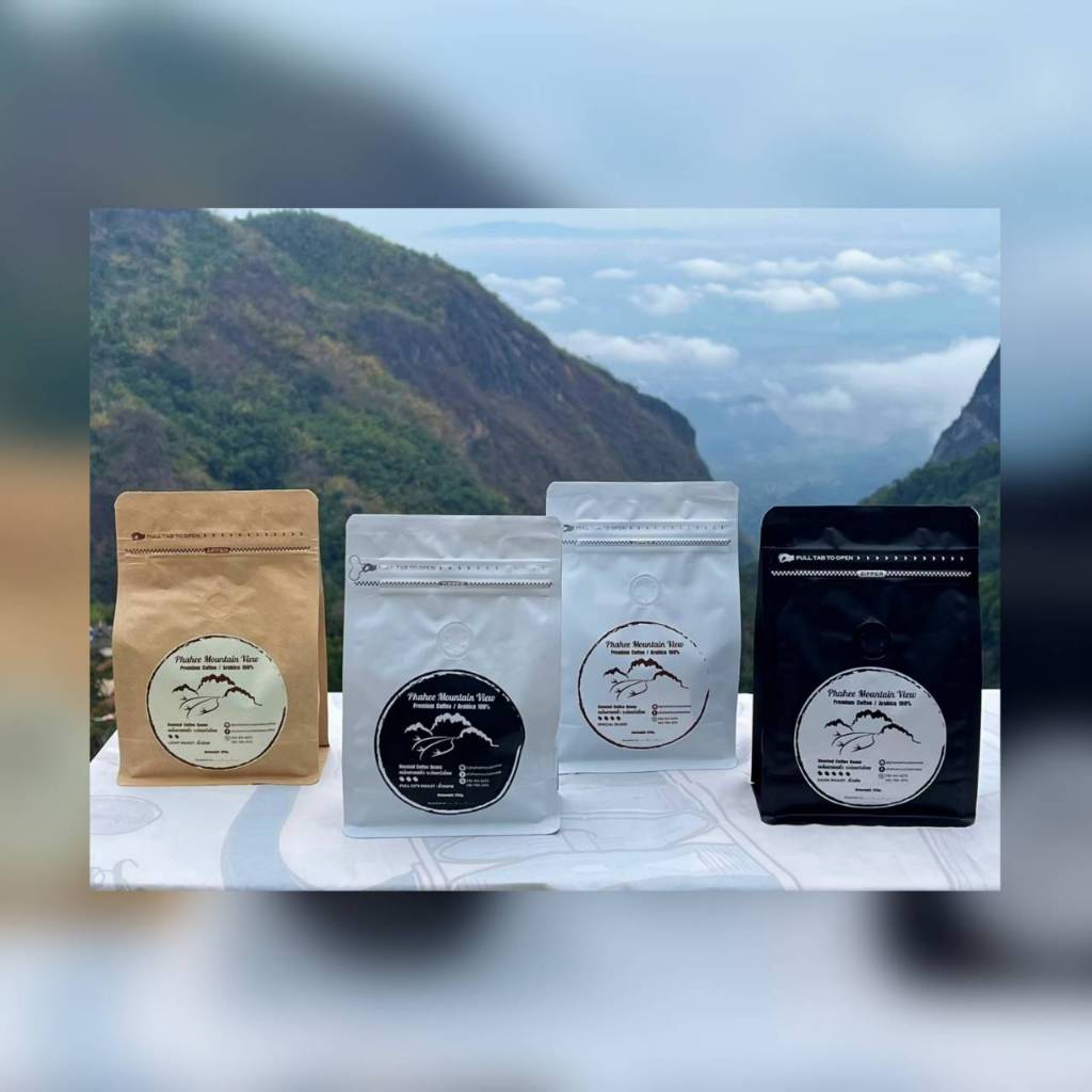 กาแฟผาฮี้ เมล็ดกาแฟคั่วพรีเมี่ยม 250 กรัม พันธุ์อาราบิก้า 100%  Phahee Mountain View Coffee (Single Origin) คั่วสดใหม่