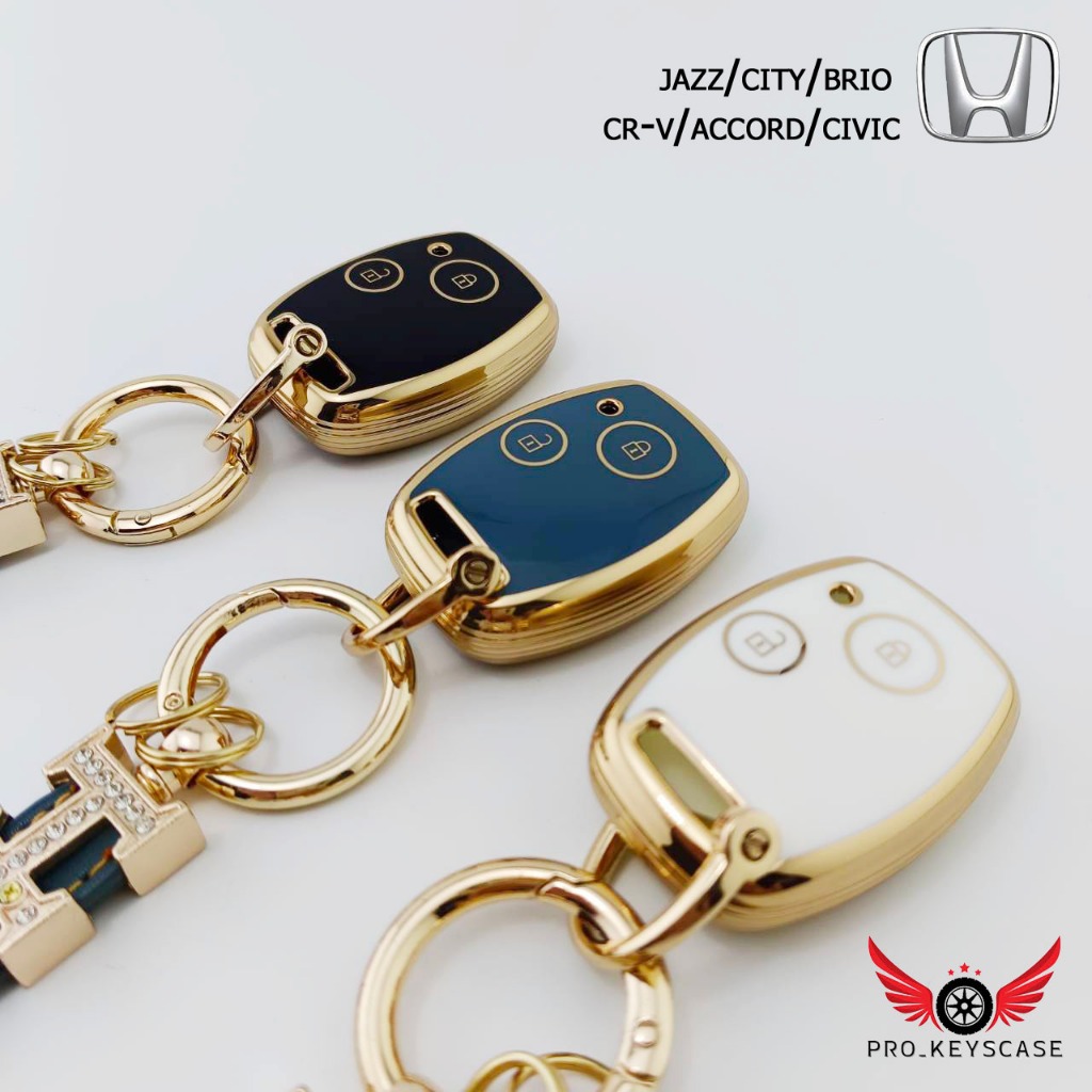 เคสกุญแจรถยนต์ ตรงรุ่น สำหรับ Honda Jazz/City/Brio/Civic/Cr-v/Accord ช่วยถนอมกุญแจรถยนต์ให้คงสภ่พเดิมได้ดี HD-1
