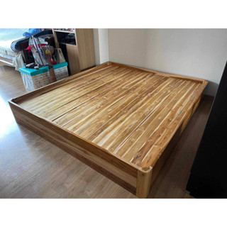 เตียงญี่ปุ่นไม้สักแท้100%((ส่งฟรีภาคใต้มีค่าจัดส่ง))