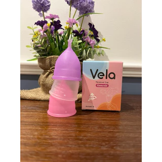ถ้วยอนามัยรองประจำเดือน Vela ชุดพร้อมกล่องต้มฆ่าเชื้อ