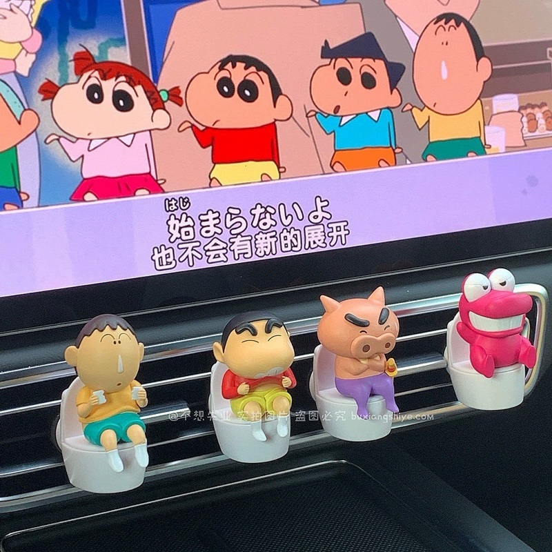 น้ำหอมติดรถยนต์ ชินจัง Crayon Shin-chan Sitting on Toilet Bowl Series Air Freshener Aromatherapy Car Diffuser by LDCX