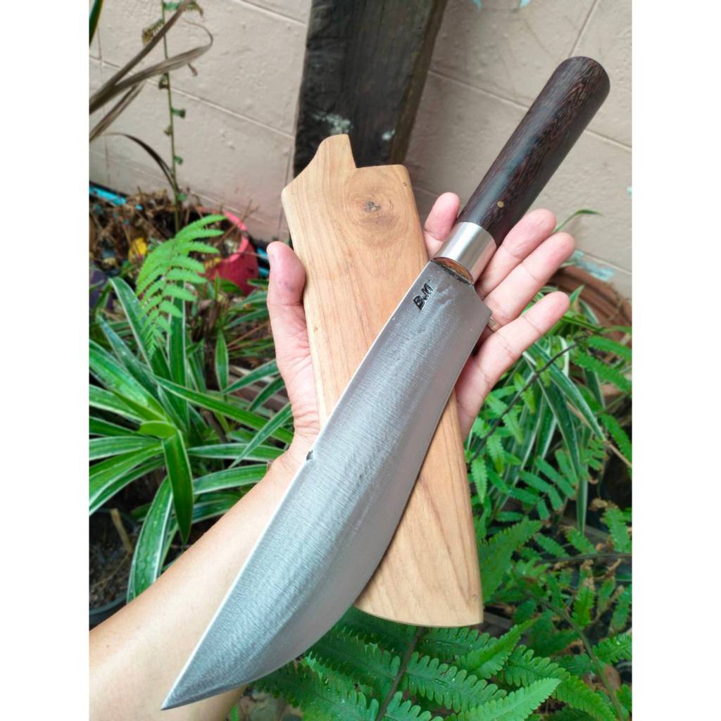 มีดเหน็บ อีเหน็บ E-Nep มาเชเต้ Machete มีดเดินป่า มีดแคมป์ 9.1” ตลป. ผิวขัด ด้ามสาธร ฝักสัก คอสแตนเล