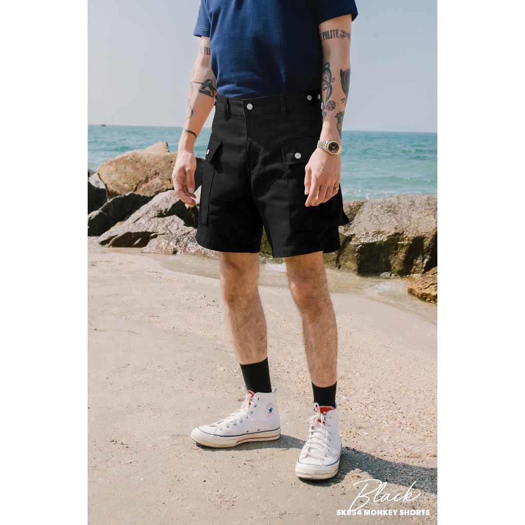 Simple&Raw - SK854 Monkey Shorts (ฺBlack)