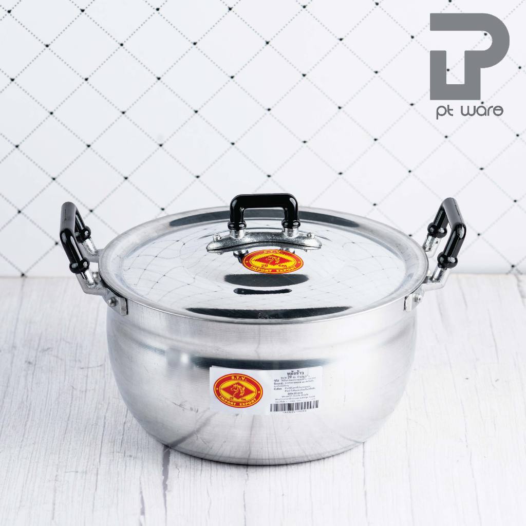 หม้อหุงข้าว หม้อแกง หม้อชุด หม้ออลูมิเนียม ตราหัวม้า ขนาด 16-20 cm (ยกชุด3ใบ) ราคา ถูกที่สุด ดีลบีเคเค แกลเลอรีภาพที่ 8
