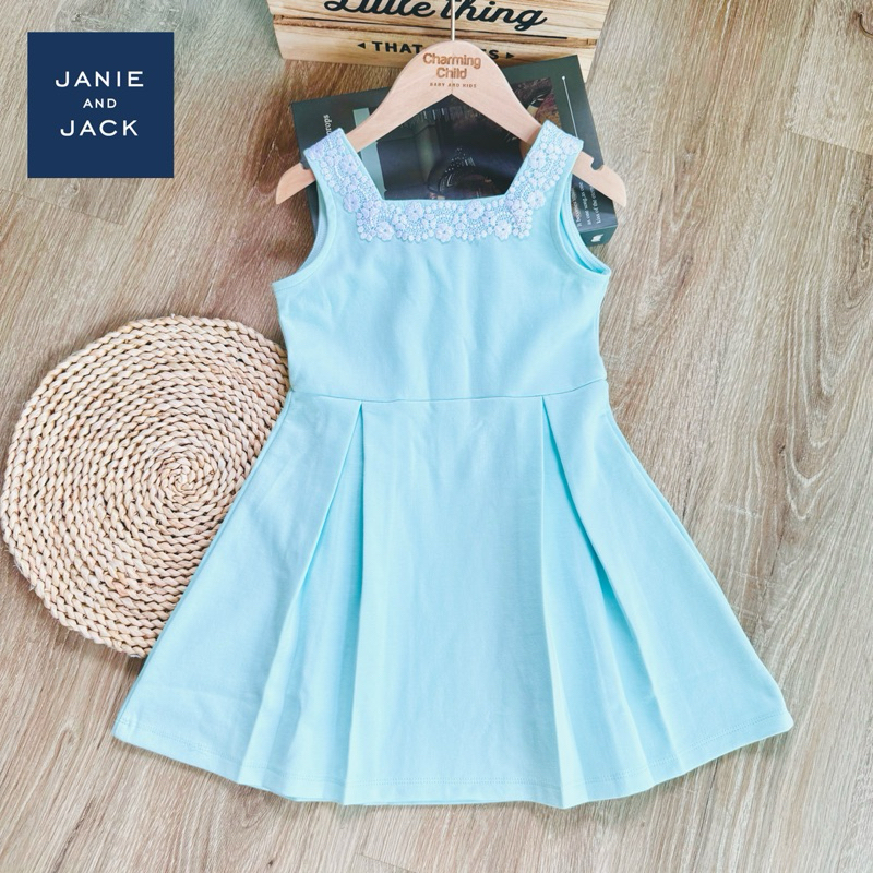 MINT EYELET TRIM PONTE DRESS (Janie and Jack)