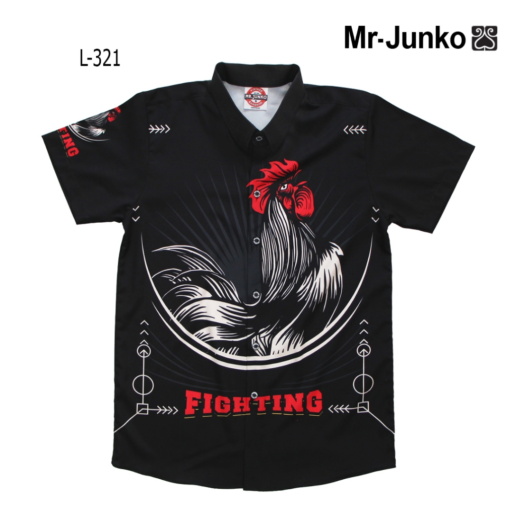 ⚡ ส่งฟรี⚡เสื้อเชิ้ต งานต่อลาย Mr-Junko  ผ้านิ่มใส่สบายไม่ร้อน L-321