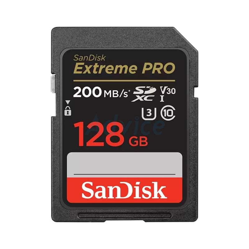 128GB SD Card SANDISK Extreme Pro SDSDXXD-128G-GN4IN (200MB/s.) ประกัน LT.