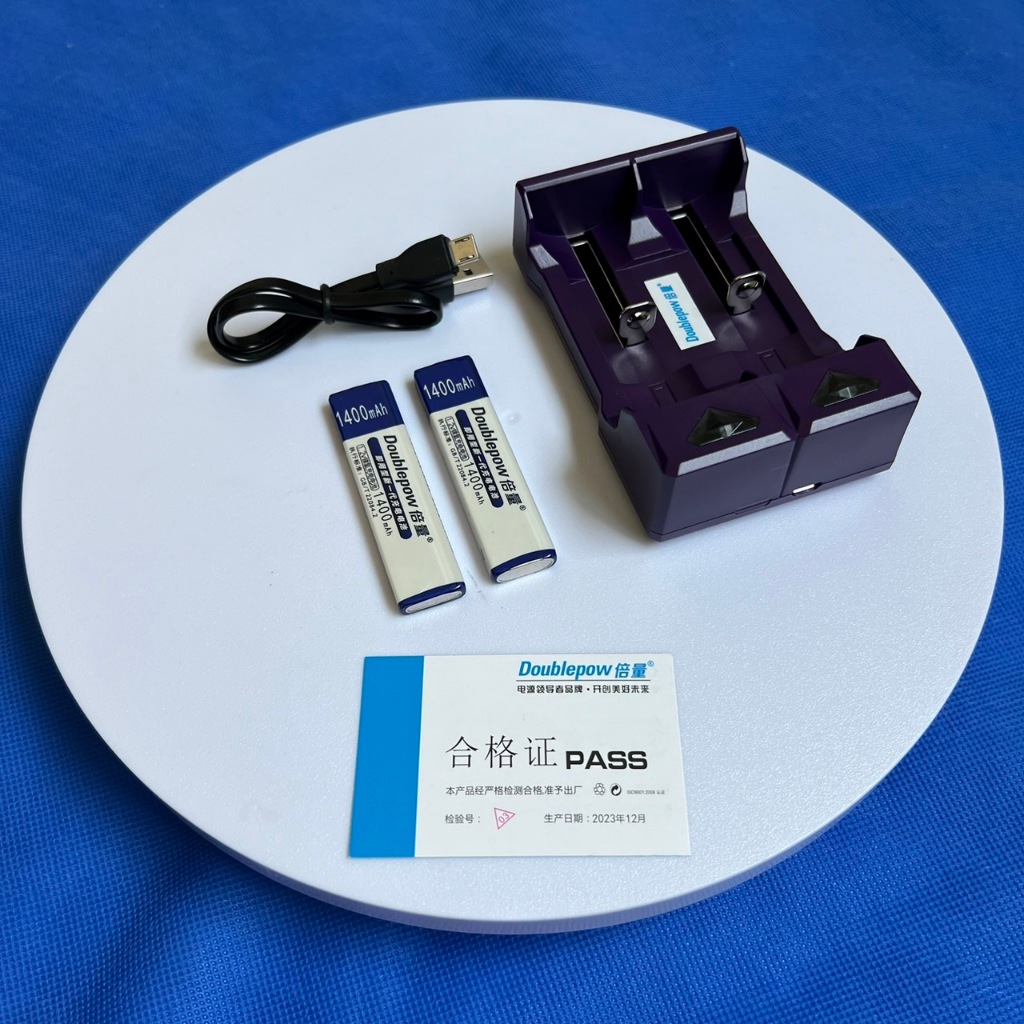 ชุดชาร์จพลังสูง ขนาด 2 ช่อง (DP-UK201) AA,AAA,ถ่านหมากฝรั่ง ชนิด USB + ถ่านชาร์จหมากฝรั่ง 1.2V NI-MH 1400mAh  2ก้อน