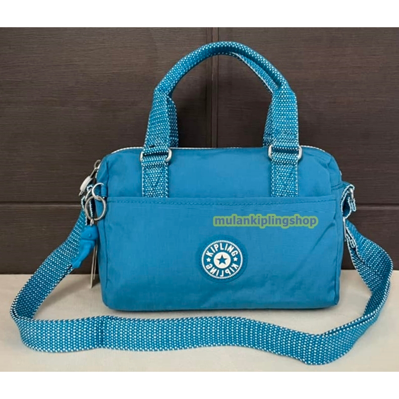 ส่งฟรี EMS Kipling Folki Mini   Handbag - Eager Blue  สีจริงสีสดกว่ารูปถ่ายค่ะ