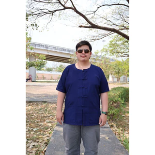 เสื้อหม้อฮ่อมแขนสั้น🌙คอจีน-คอกลม💙อก38-64“🤍ใส่ได้ทั้งชายหญิง💙(ผ้าหม้อฮ่อมแพร่)