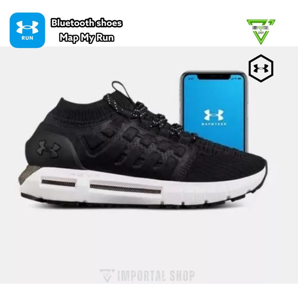 รองเท้าวิ่งหญิง Under Armour รุ่น HOVR Phantom CT  [3000093-001] ดำเข้ม มีบลูทูธในตัว