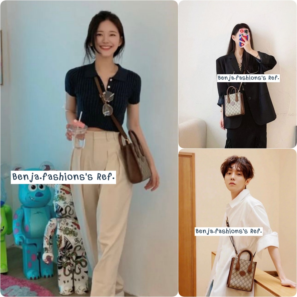 (งานโล๊ะสต๊อค กช73) กระเป๋าถือและสะพายข้างได้ ทรง Tote ใบใหญ่ ขนาด 7.5x9.5 นิ้ว งานท๊อปมิลเลอร์