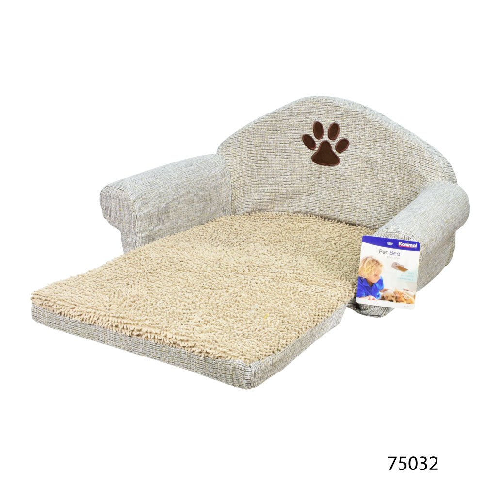 Kanimal Sofa Pet Bed ที่นอนสัตว์เลี้ยง Love Seat Size L 60x35x29 ซม. โซฟา ปรับยาวและพับได้ (ทีนอนสุนัข ที่นอนแมว)- 75032