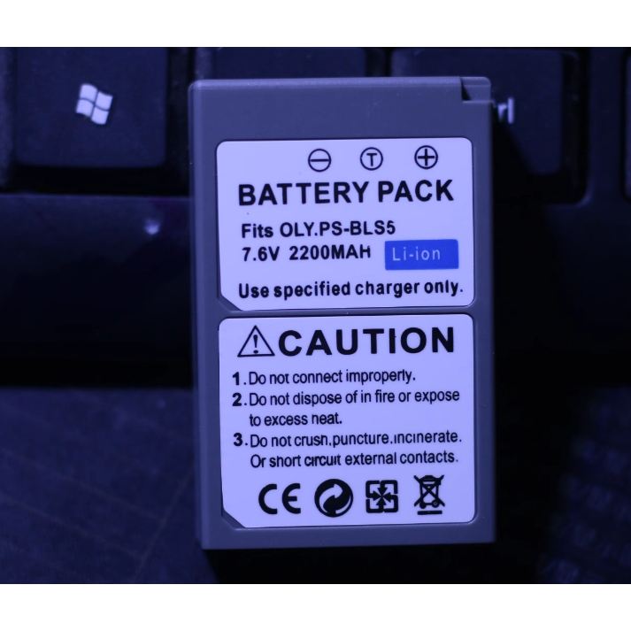 แบตเตอรี่ BLS-50 BLS-5สำหรับ E-M10 Olympus Mark III S, OM-D E-M10 Mark IV,Mark II, E-M5 Mark III,E-P