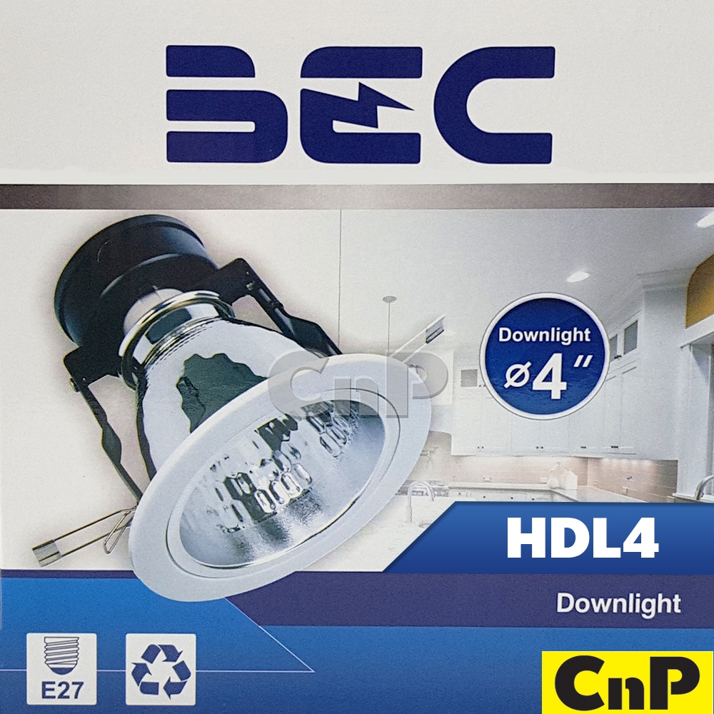BEC โคมไฟดาวน์ไลท์ 4 นิ้ว (4") รุ่น HDL4 มี 2 สี
