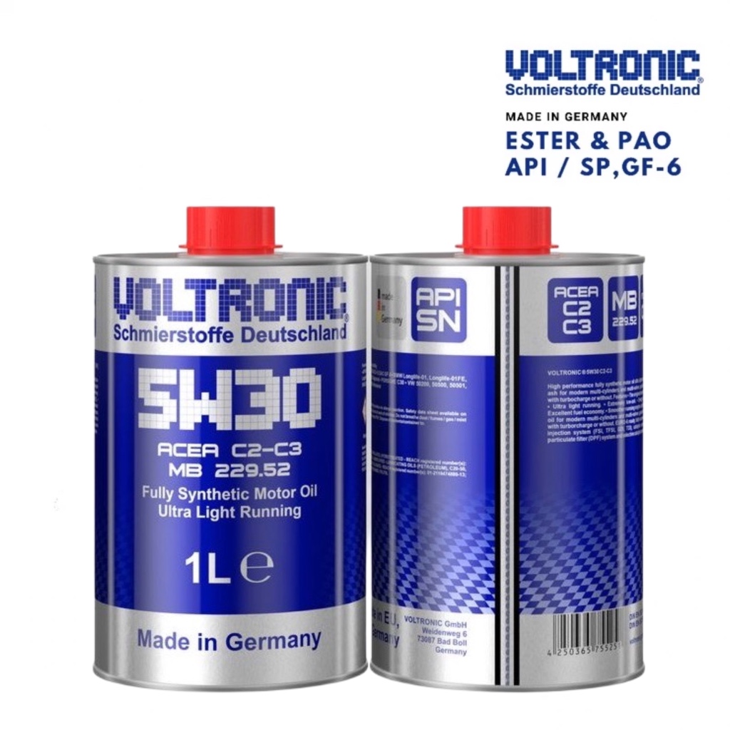 น้ำมันเครื่อง Voltronic 5w30   สุดยอดน้ำมันเครื่องเกรด Premium สังเคราะห์แท้ 100%