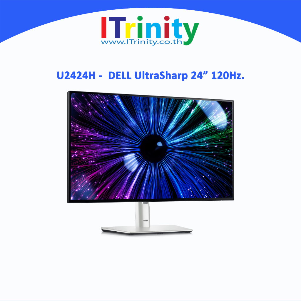 [ผ่อน0%] Dell U2424H UltraSharp 24 Monitor FULL HD 120Hz IPS sRGB, 100% USB-C(DATA ONLY)เดลล์จอมอนิเตอร์ 23.8 นิ้ว