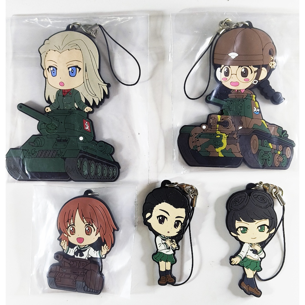 พวงกุญแจยาง girl und panzer สาวปิ๊ง! ซิ่งแทงค์ / ของแท้ ของใหม่