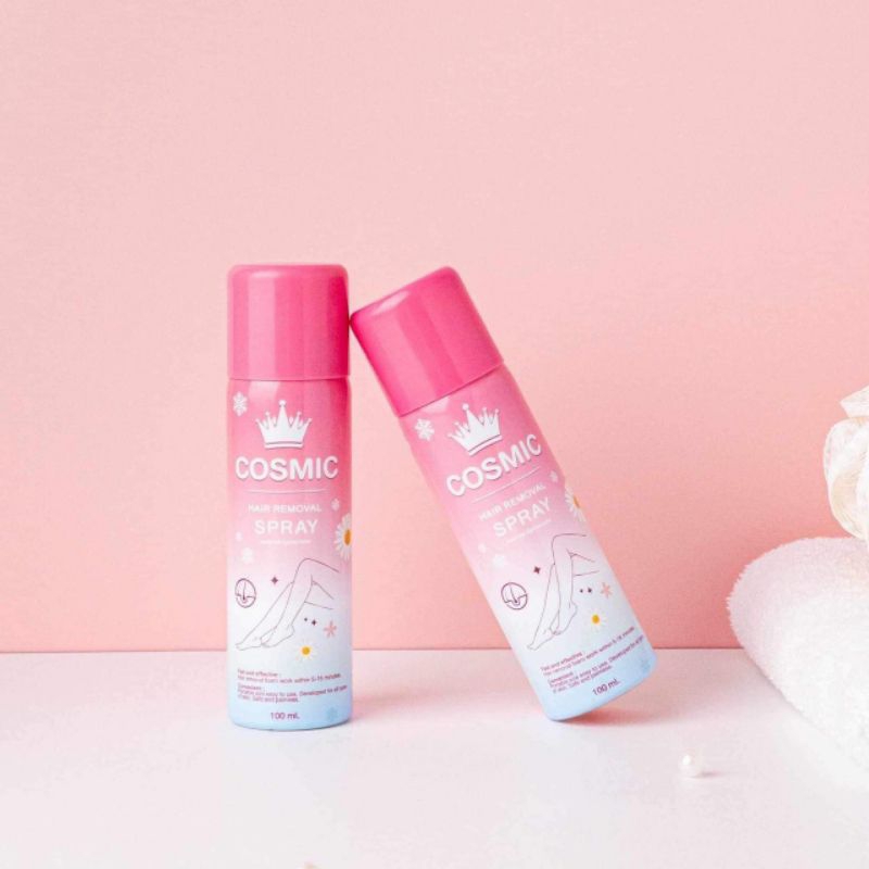 Cosmic Hair Remover Spray Plus (100 ml.) มูสกำจัดขน สเปรย์กำจัดขน ลดขนไม่เจ็บตัว ยับยั้งขนขึ้นใหม่ ขจัดขน ที่กำจัด
