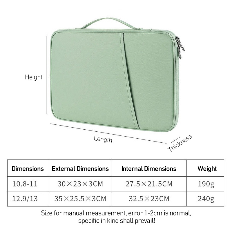 กระเป๋า iPad และแท็บเล็ต กระเป๋าถือlaptop กระเป๋าใส่โน๊ตบุ๊คMacbook notebook11 /13นิ้ว เนื้อผ้ากันน้ำ มีหูหิ้ว มีช่องเก็
