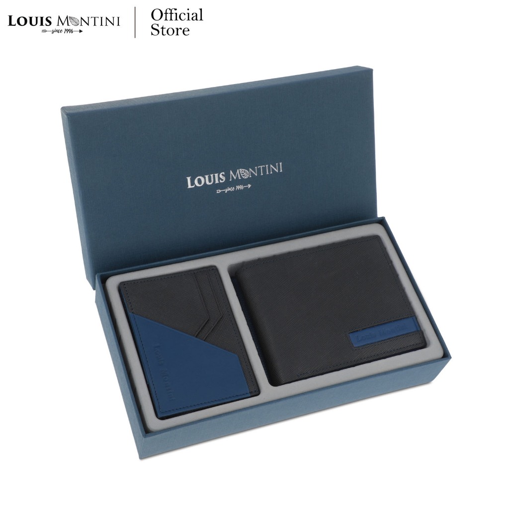 Louis Montini (Skyscrapper) ชุดกิฟเซ็ท กระเป๋าสตางค์หนังแท้ และ กระเป๋าการ์ดหนังแท้ LM-GS #3