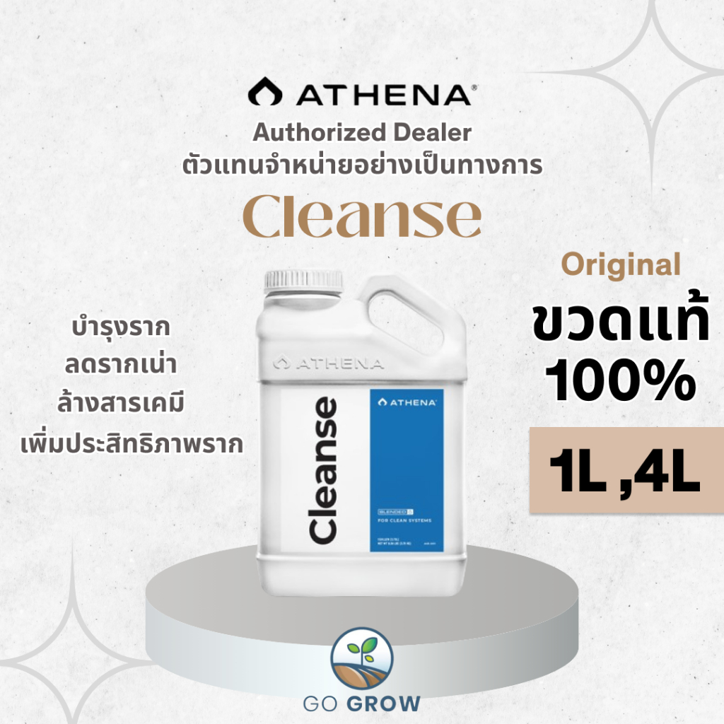 [ขวดแท้] Athena Cleanse 1L ,4L ปุ๋ยเพิ่มประสิทธิรากให้แข็งแรง ล้างเคมี และลดรากเน่า