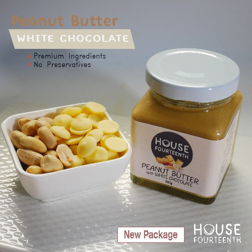 เนยถั่ว ถั่วลิสง x ไวท์ช็อกโกแลต (Peanut Butter White Chocolate) ใช้ช็อกโกแลตแท้ Van Houten หวานหอม 