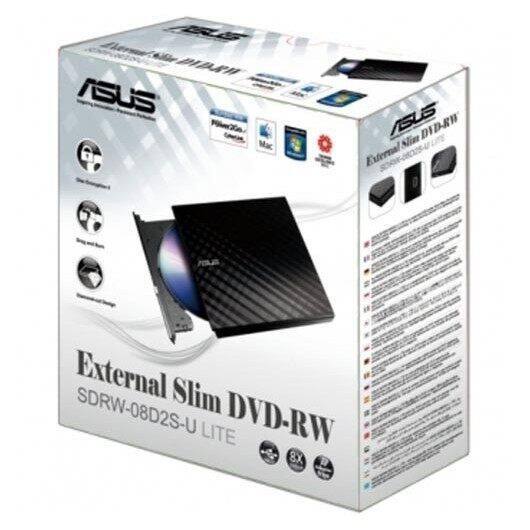 EXT DVD ASUS 8X SDRW-08D2S-U LITE BLACK