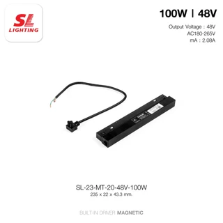 SL LIGHTING | Magnetic Track Light Rail โคมไฟรางแม่เหล็ก 20 มิลลิเมตร 48 โวลล์ มีให้เลือก 2 สี ดำ,ขาว