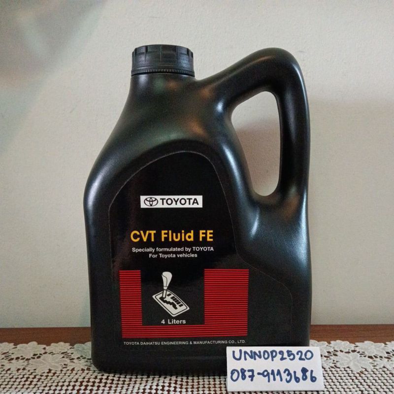 น้ำมันเกียร์โตโยต้าCVT Fluid FE แถมแหวนลองน๊อตถ่าย