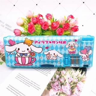 กล่องดินสอ อเนกประสงค์ ลายการ์ตูน Sanrio Hello Kitty สองด้าน สําหรับเด็กนักเรียน