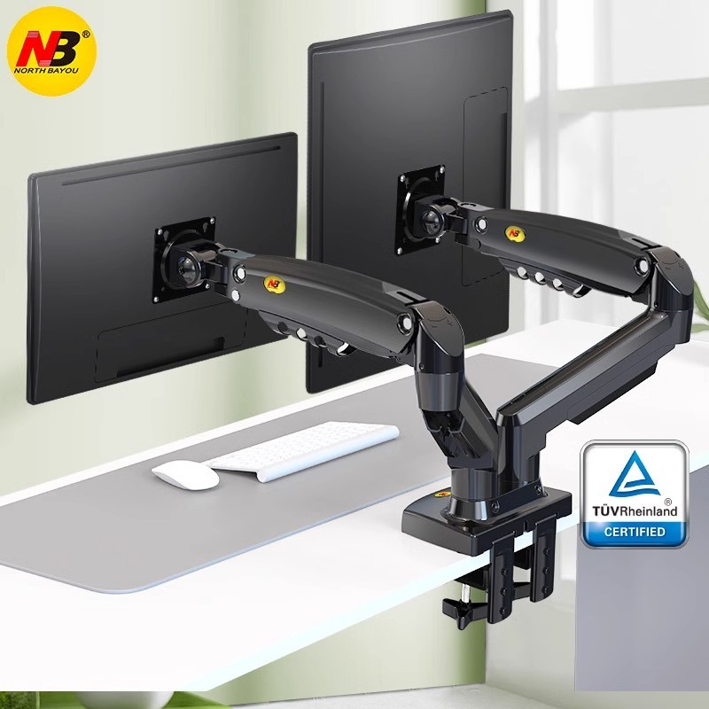 NBF160สแตนด์สําหรับจอแสดงผลแบบคู่ใช้คอมพิวเตอร์แล็ปท็อปด้วยกันหน้าจอขึ้นและลงไม่ต้องการเจาะรู