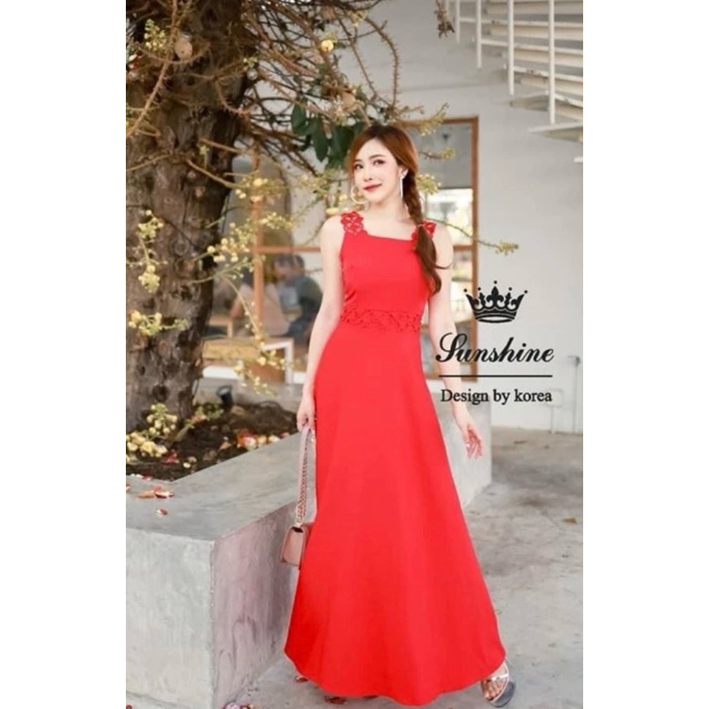 เดรสยาวป้าย lady Sunshine