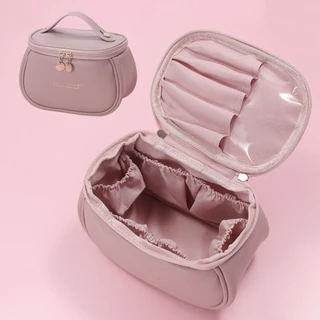 (พร้อมส่งจากไทย)กระเป๋าเครื่องสำอาง หนัง PU ทรงสี่เหลี่ยม เหมาะกับการเดินทาง(GC-176)