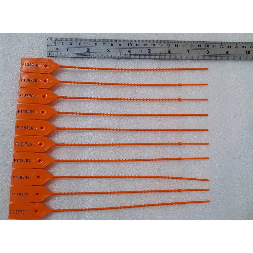 ซีลล๊อครถบรรทุกขนส่ง,Plastic Seal Container Lockขนาด 8นิ้วแพคจำนวน1000 ชิ้นมีสีน้ำเงิน/ส้ม/เขียว/แดง