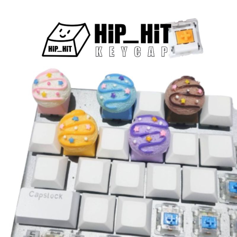 KEYCAP คีย์แคป ชุดไอศครีมหวานๆ ตกแต่งคีย์บอร์ด by Hip_Hit