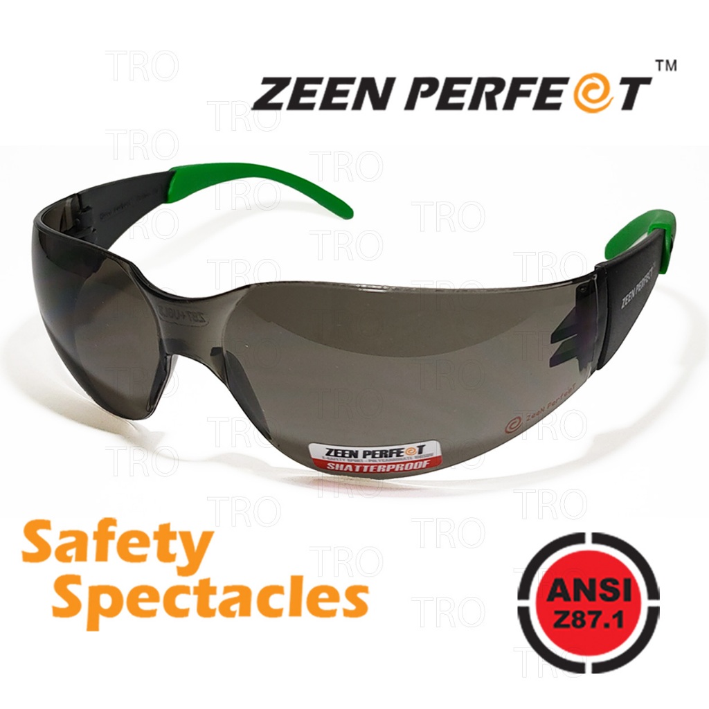 แว่น Safety ZEEN PERFECT รุ่น 9060TIP ขาสี Passes ANSI Z87.1 USA Standard ALL UV Protection