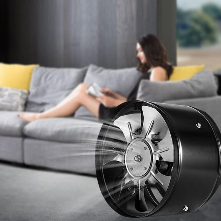 4 Inch Inline Duct Fan Air Ventilator Metal Pipe Ventilation Exhaust Fan Mini Extractor Bathroom Toilet Wall Fan Duct F