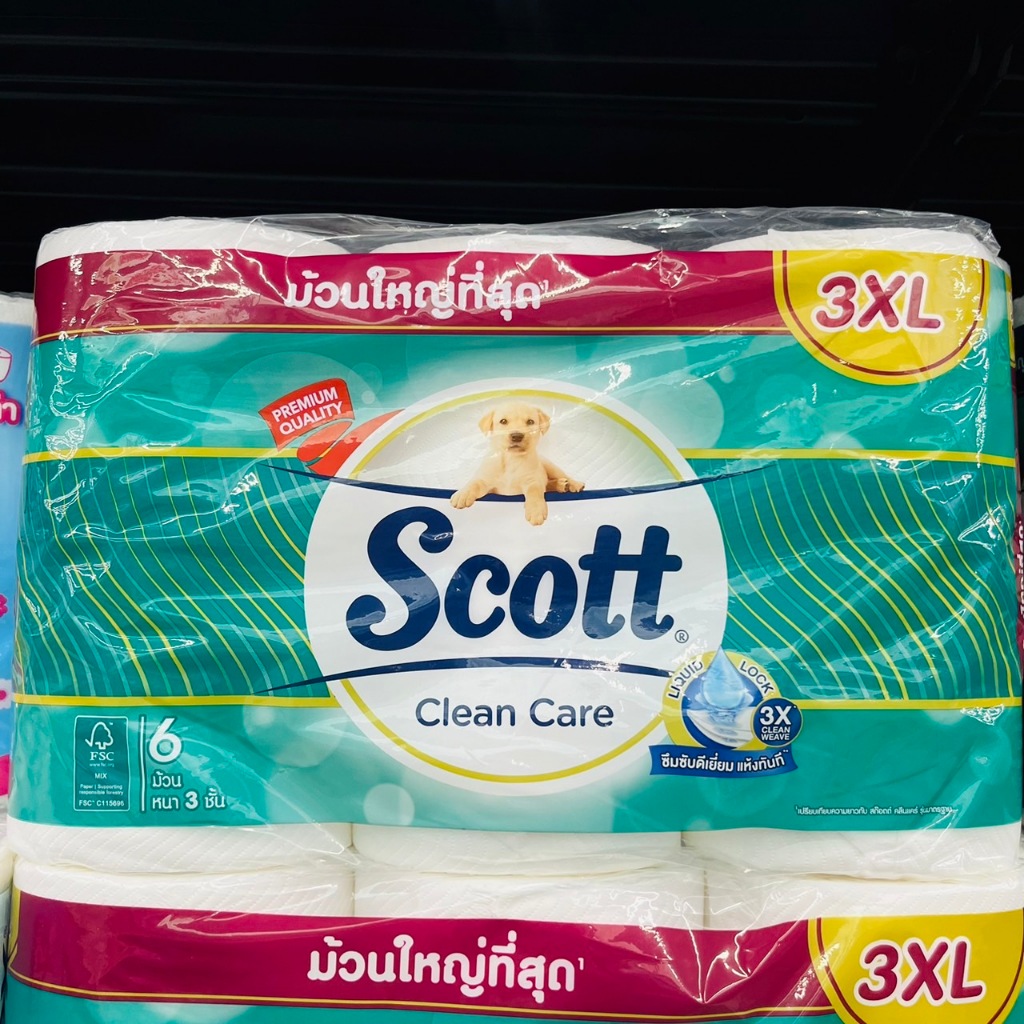 สก็อตต์ คลีนแคร์ กระดาษชำระแบบหนา 3XL P6 ม้วน