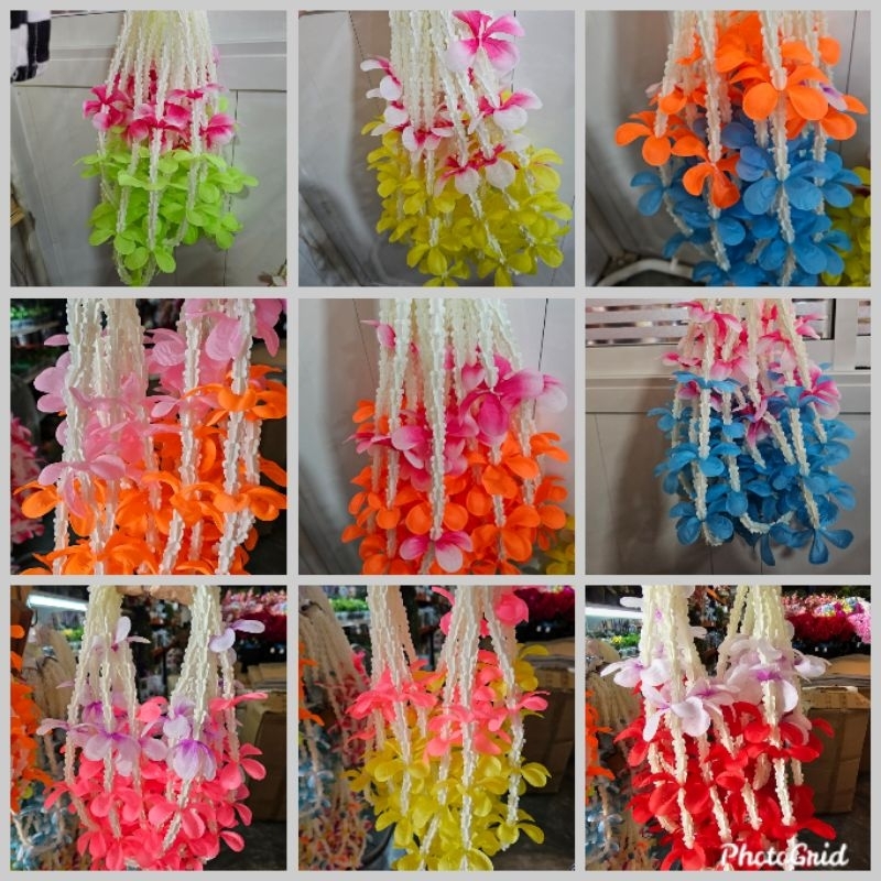1เส้นพวงมาลัยสงกรานต์พวงมาลัยดอกรักดอกลีลาวดีใช้สวมใส่เทศกาลต่างๆคละสีให้ค่ะ